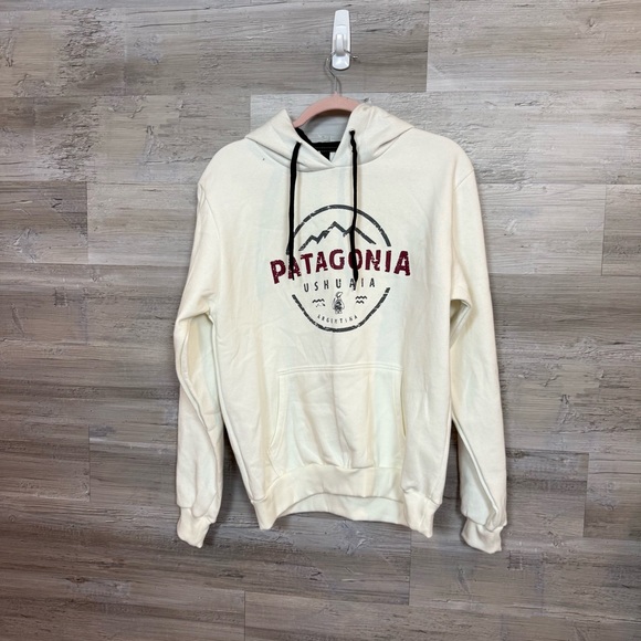 Patagonia Sur Ushuaia Argentina Hoodie | World’s End Souvenir White S - Picture 7 of 7